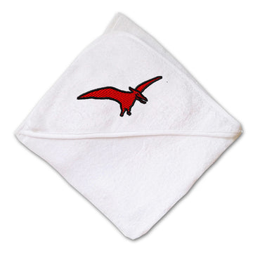 Baby Hooded Towel Dinosaur Pterosaurs Embroidery Kids Bath Robe Cotton