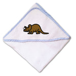 Baby Hooded Towel Triceratops Dinosaur B Embroidery Kids Bath Robe Cotton - Cute Rascals