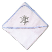 Baby Hooded Towel Unique Snow Flake Embroidery Kids Bath Robe Cotton - Cute Rascals