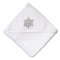 Baby Hooded Towel Unique Snow Flake Embroidery Kids Bath Robe Cotton