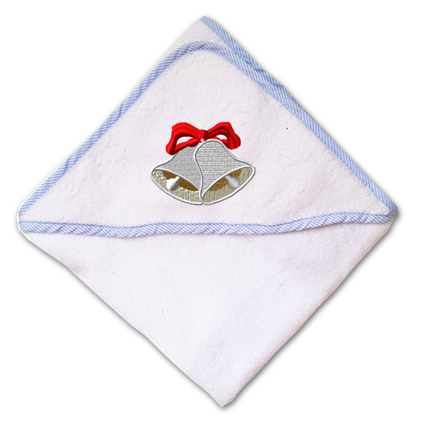 Baby Hooded Towel Christmas Bell A Embroidery Kids Bath Robe Cotton - Cute Rascals