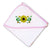 Baby Hooded Towel Plant Nature Sunflower Border Embroidery Kids Bath Robe Cotton - Cute Rascals