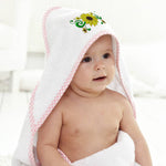 Baby Hooded Towel Plant Nature Sunflower Border Embroidery Kids Bath Robe Cotton - Cute Rascals