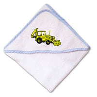Baby Hooded Towel Back Hoe Loader Embroidery Kids Bath Robe Cotton - Cute Rascals