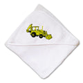 Baby Hooded Towel Back Hoe Loader Embroidery Kids Bath Robe Cotton