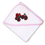 Baby Hooded Towel Tractor Machine A Embroidery Kids Bath Robe Cotton - Cute Rascals