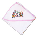 Baby Hooded Towel Motorcycle Colorful Logo Embroidery Kids Bath Robe Cotton