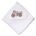Baby Hooded Towel Motorcycle Colorful Logo Embroidery Kids Bath Robe Cotton