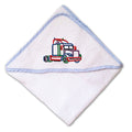 Baby Hooded Towel Semi Truck Colorful Logo Embroidery Kids Bath Robe Cotton