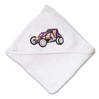 Baby Hooded Towel Sprint Car Sports A Embroidery Kids Bath Robe Cotton - Cute Rascals