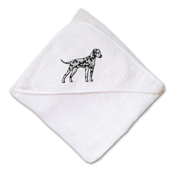 Baby Hooded Towel Dalmatian Embroidery Kids Bath Robe Cotton - Cute Rascals