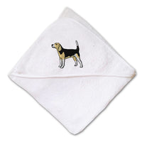 Baby Hooded Towel Beagle A Embroidery Kids Bath Robe Cotton - Cute Rascals