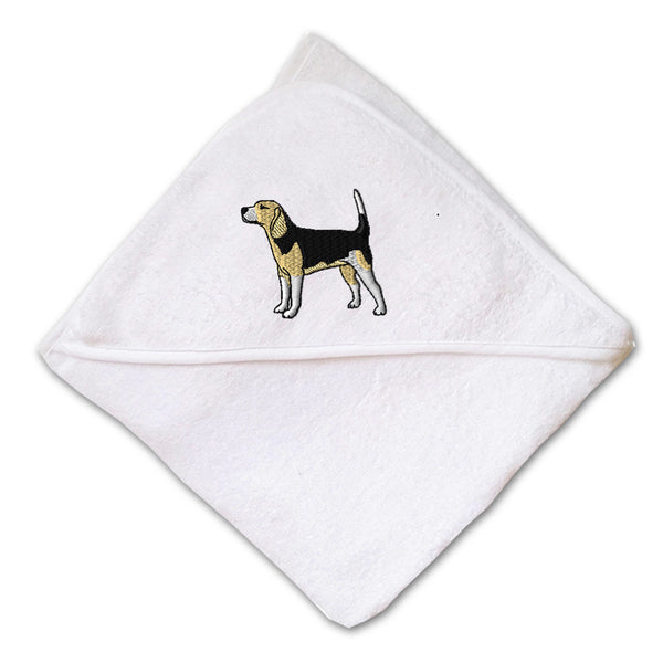 Baby Hooded Towel Beagle A Embroidery Kids Bath Robe Cotton - Cute Rascals