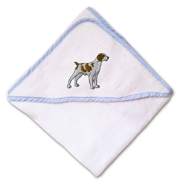 Baby Hooded Towel Brittany Spaniel Embroidery Kids Bath Robe Cotton - Cute Rascals