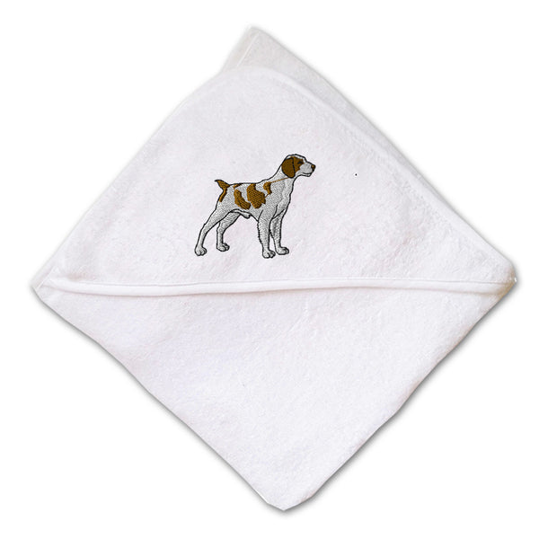 Baby Hooded Towel Brittany Spaniel Embroidery Kids Bath Robe Cotton - Cute Rascals