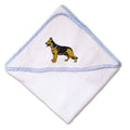 Baby Hooded Towel German Shepherd Dog A Embroidery Kids Bath Robe Cotton