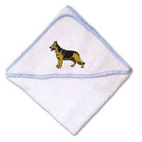 Baby Hooded Towel German Shepherd Dog A Embroidery Kids Bath Robe Cotton - Cute Rascals