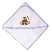 Baby Hooded Towel Dog with Bone Embroidery Kids Bath Robe Cotton - Cute Rascals