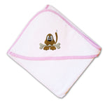 Baby Hooded Towel Dog with Bone Embroidery Kids Bath Robe Cotton - Cute Rascals