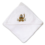 Baby Hooded Towel Dog with Bone Embroidery Kids Bath Robe Cotton - Cute Rascals