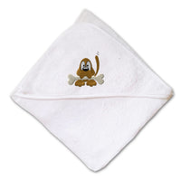 Baby Hooded Towel Dog with Bone Embroidery Kids Bath Robe Cotton - Cute Rascals