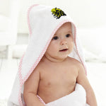 Baby Hooded Towel Haunted House Embroidery Kids Bath Robe Cotton - Cute Rascals