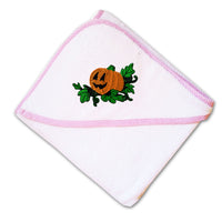 Baby Hooded Towel Jack-O-Lantern Embroidery Kids Bath Robe Cotton - Cute Rascals