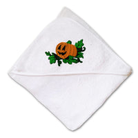 Baby Hooded Towel Jack-O-Lantern Embroidery Kids Bath Robe Cotton - Cute Rascals