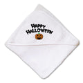 Baby Hooded Towel Happy Halloween Pumpkin Embroidery Kids Bath Robe Cotton