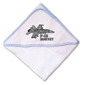 Baby Hooded Towel F-18 Hornet Aircraft Name Embroidery Kids Bath Robe Cotton