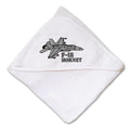 Baby Hooded Towel F-18 Hornet Aircraft Name Embroidery Kids Bath Robe Cotton