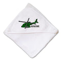 Baby Hooded Towel Apache Helicopter Name Embroidery Kids Bath Robe Cotton