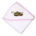 Baby Hooded Towel M-1 Tank Name Embroidery Kids Bath Robe Cotton