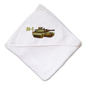 Baby Hooded Towel M-1 Tank Name Embroidery Kids Bath Robe Cotton
