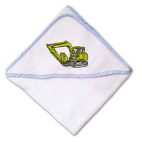 Baby Hooded Towel Excavator Embroidery Kids Bath Robe Cotton - Cute Rascals
