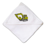 Baby Hooded Towel Excavator Embroidery Kids Bath Robe Cotton - Cute Rascals