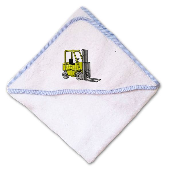 Baby Hooded Towel Forklift Construction Embroidery Kids Bath Robe Cotton - Cute Rascals