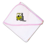 Baby Hooded Towel Forklift Construction Embroidery Kids Bath Robe Cotton - Cute Rascals