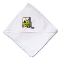 Baby Hooded Towel Forklift Construction Embroidery Kids Bath Robe Cotton - Cute Rascals