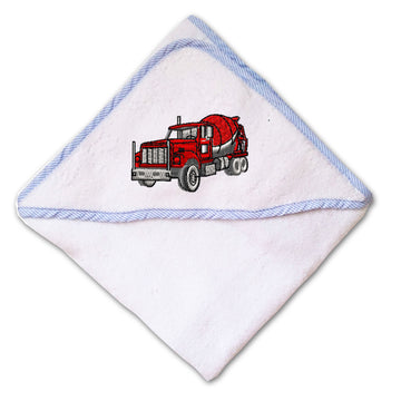 Baby Hooded Towel Cement Truck A Embroidery Kids Bath Robe Cotton