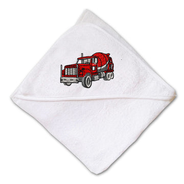 Baby Hooded Towel Cement Truck A Embroidery Kids Bath Robe Cotton
