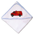 Baby Hooded Towel Fire Van Embroidery Kids Bath Robe Cotton