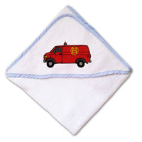 Baby Hooded Towel Fire Van Embroidery Kids Bath Robe Cotton - Cute Rascals