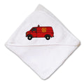Baby Hooded Towel Fire Van Embroidery Kids Bath Robe Cotton
