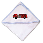 Baby Hooded Towel Pumper Fire Truck Embroidery Kids Bath Robe Cotton - Cute Rascals