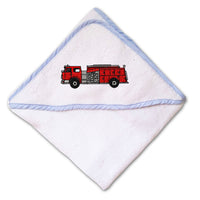 Baby Hooded Towel Pumper Fire Truck Embroidery Kids Bath Robe Cotton - Cute Rascals