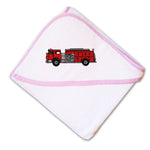 Baby Hooded Towel Pumper Fire Truck Embroidery Kids Bath Robe Cotton - Cute Rascals