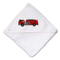 Baby Hooded Towel Pumper Fire Truck Embroidery Kids Bath Robe Cotton