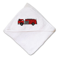 Baby Hooded Towel Pumper Fire Truck Embroidery Kids Bath Robe Cotton - Cute Rascals