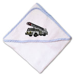 Baby Hooded Towel Firefighter Truck Hook and Ladder Embroidery Kids Bath Robe - Cute Rascals